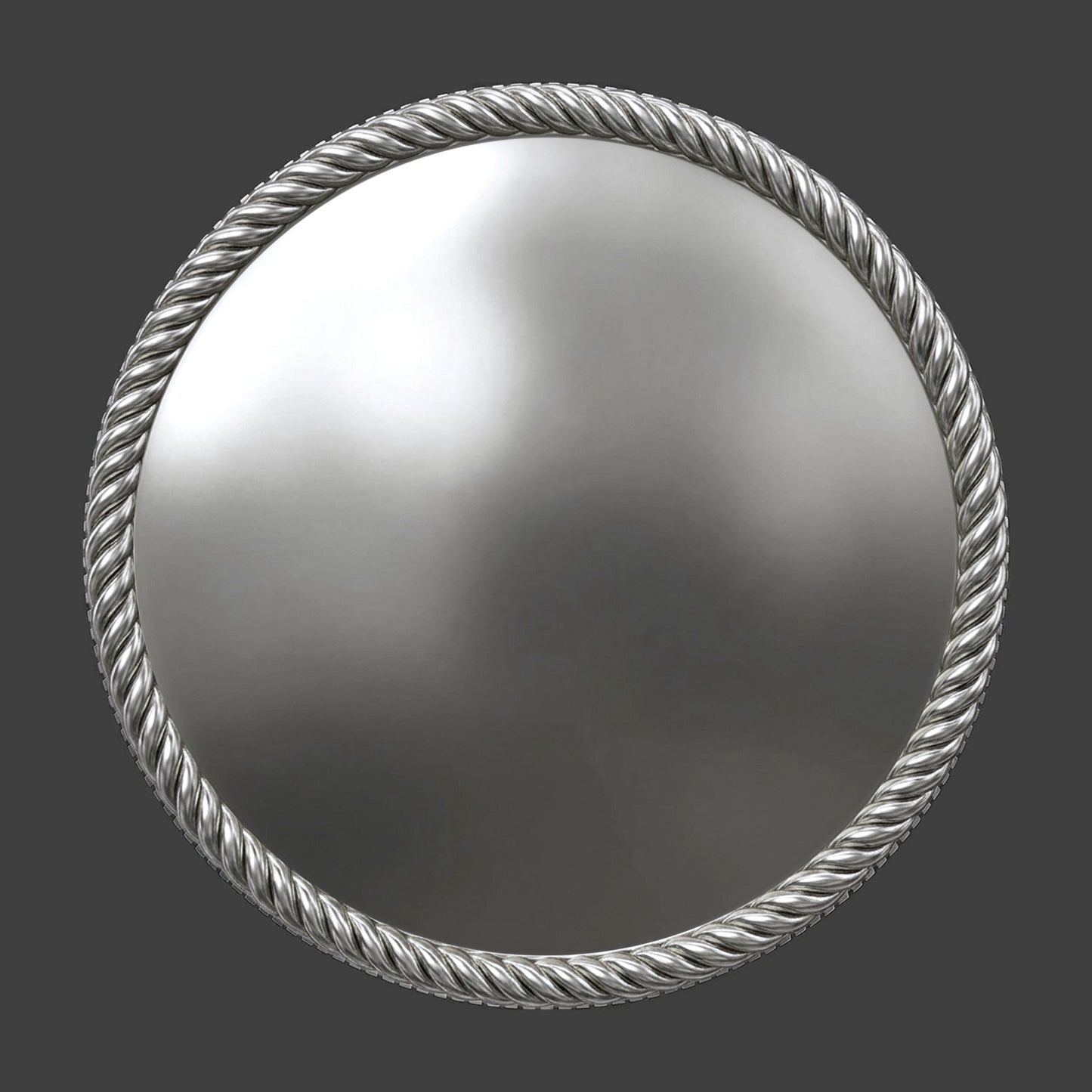 A silver rope cut edge blank coin