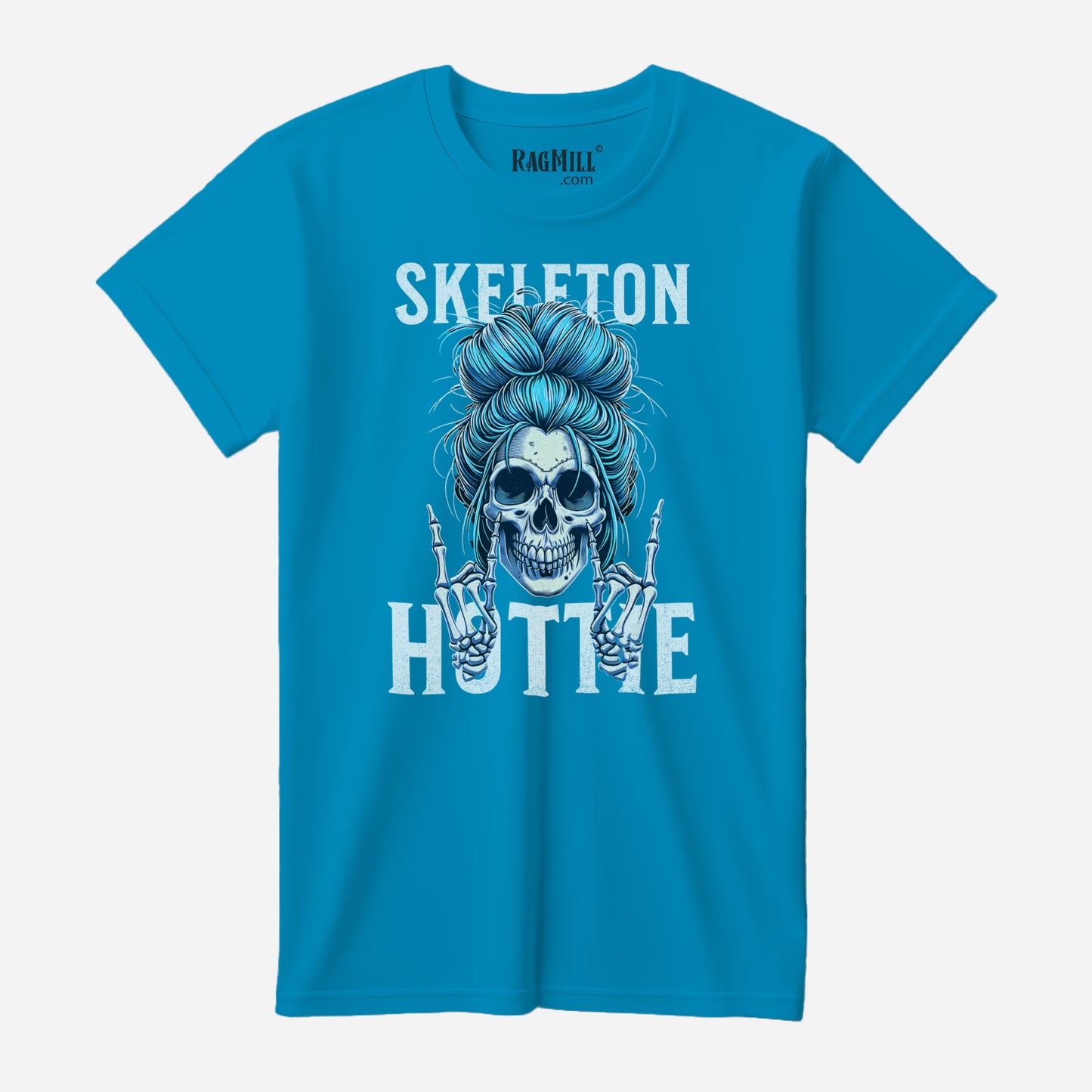 Skeleton Hottie Aqua Bella+Canvas T-Shirt 