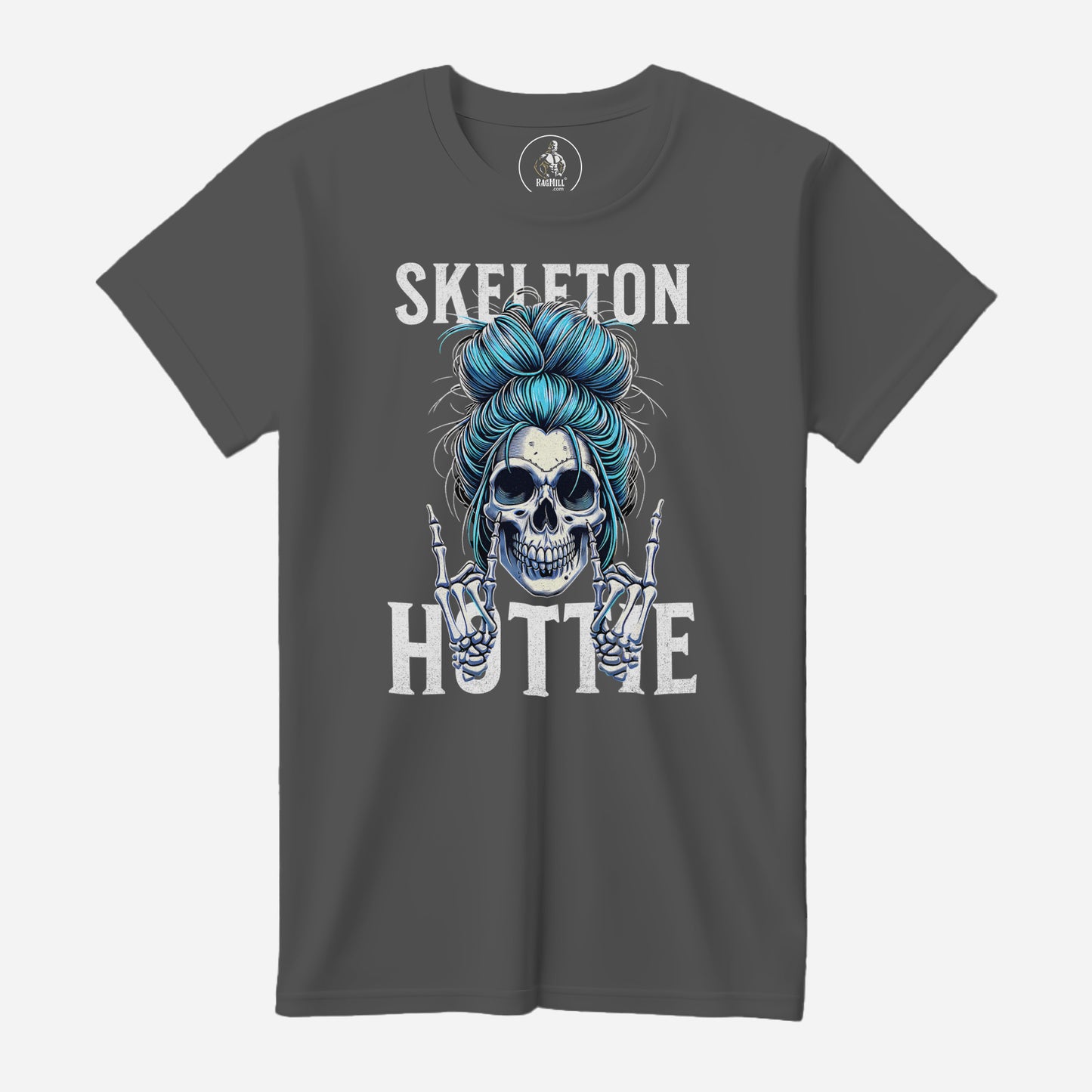 Skeleton Hottie Asphalt Bella+Canvas T-Shirt 