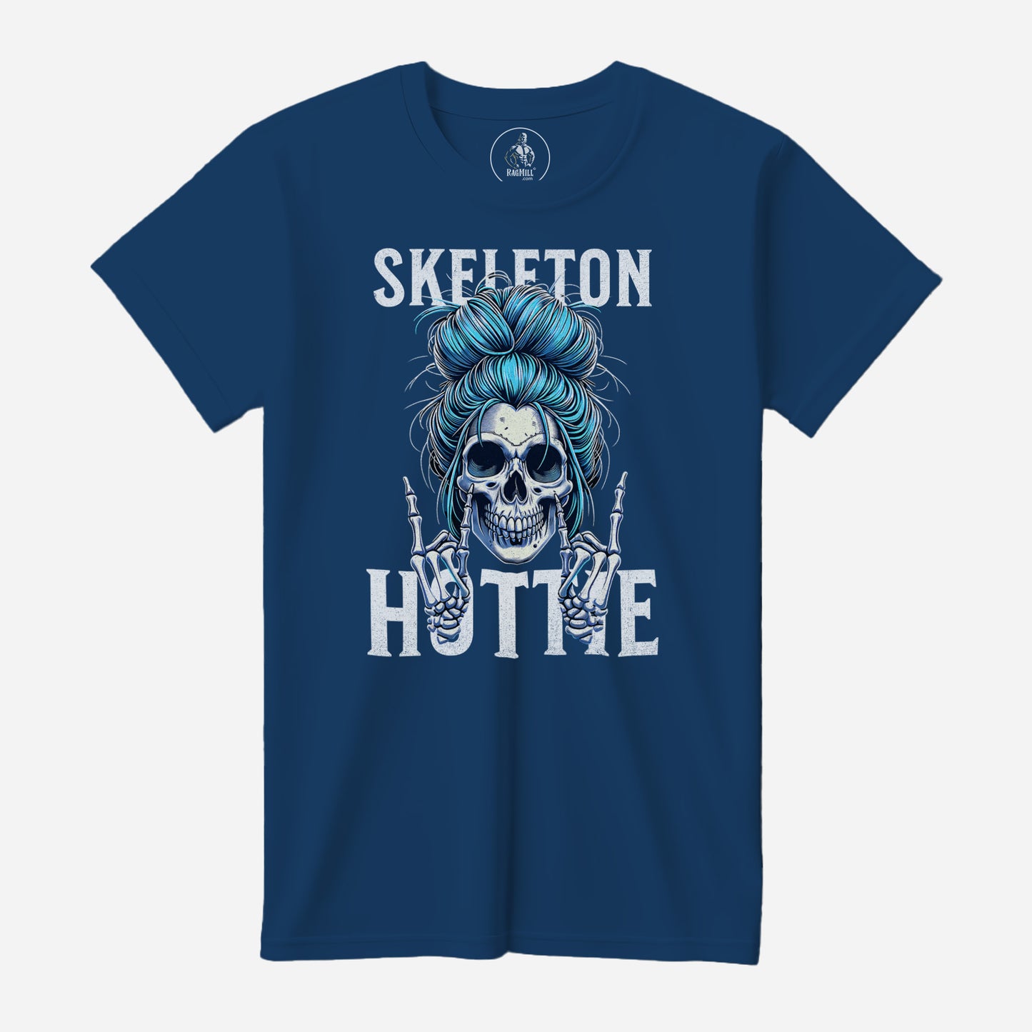 Skeleton Hottie Cool Blue Bella+Canvas T-Shirt 