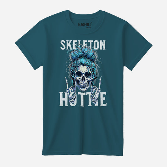 Skeleton Hottie Deep Teal Bella+Canvas T-Shirt 