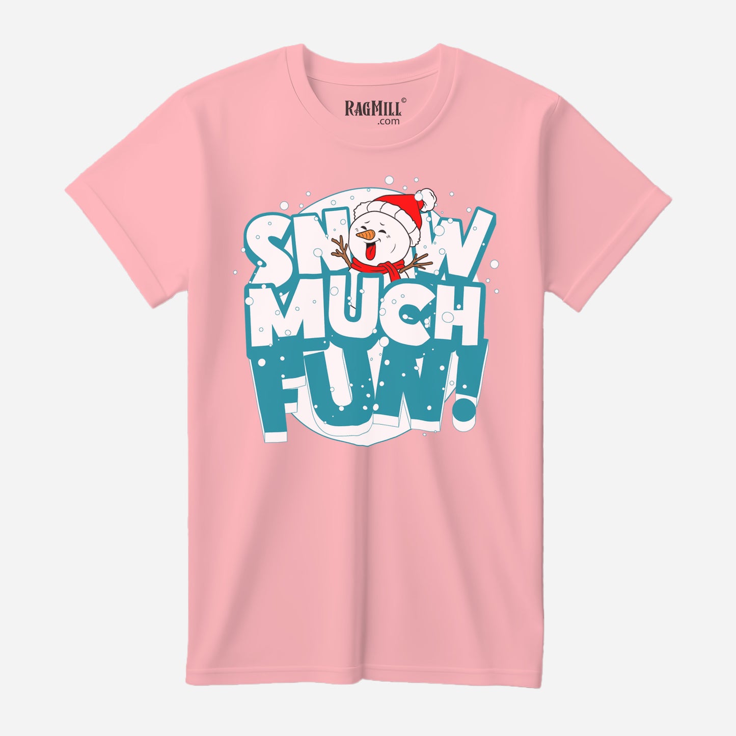 Snow Much Fun Pink Bella+Canvas T-Shirt