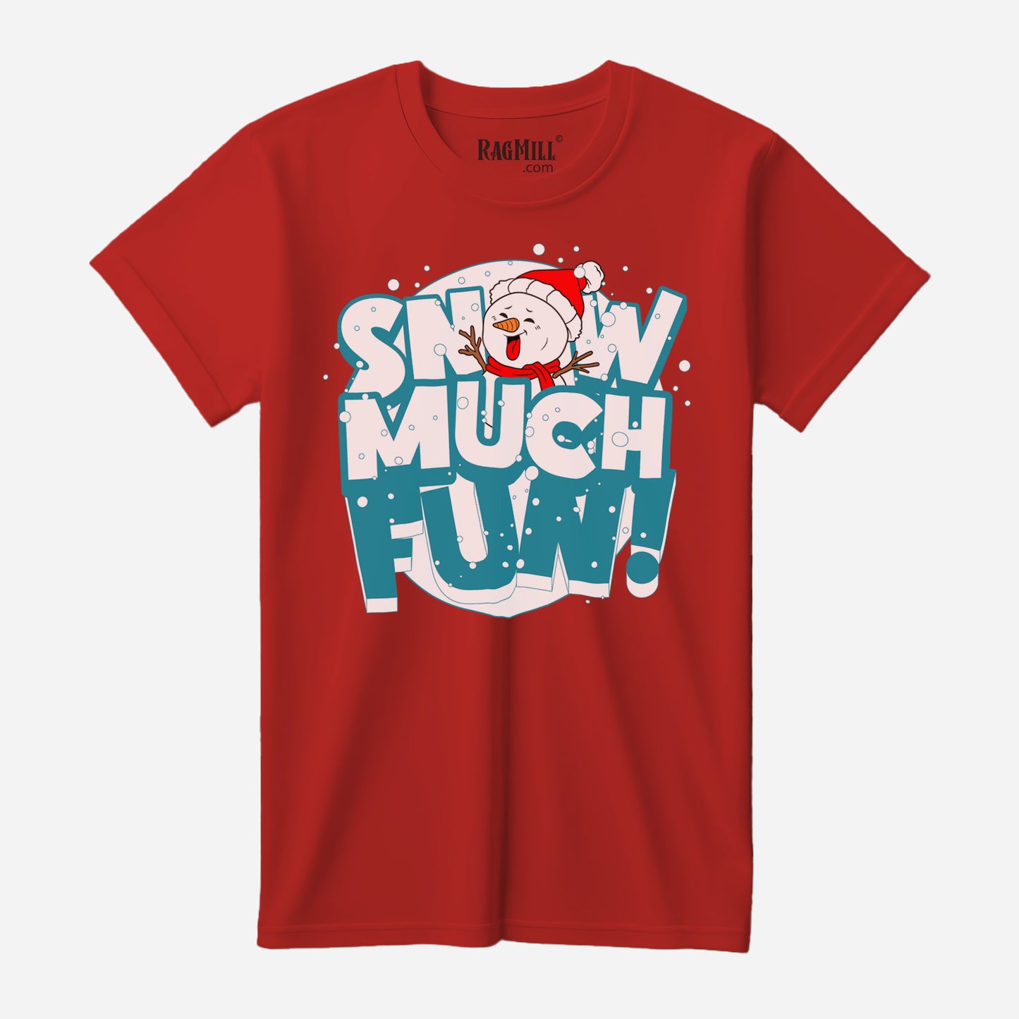 Snow Much Fun Red Bella+Canvas T-Shirt