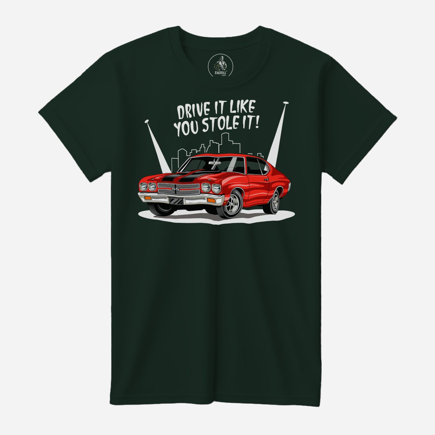 Stolen 70 Chevy Chevelle SS Evergreen Bella+Canvas T-Shirt