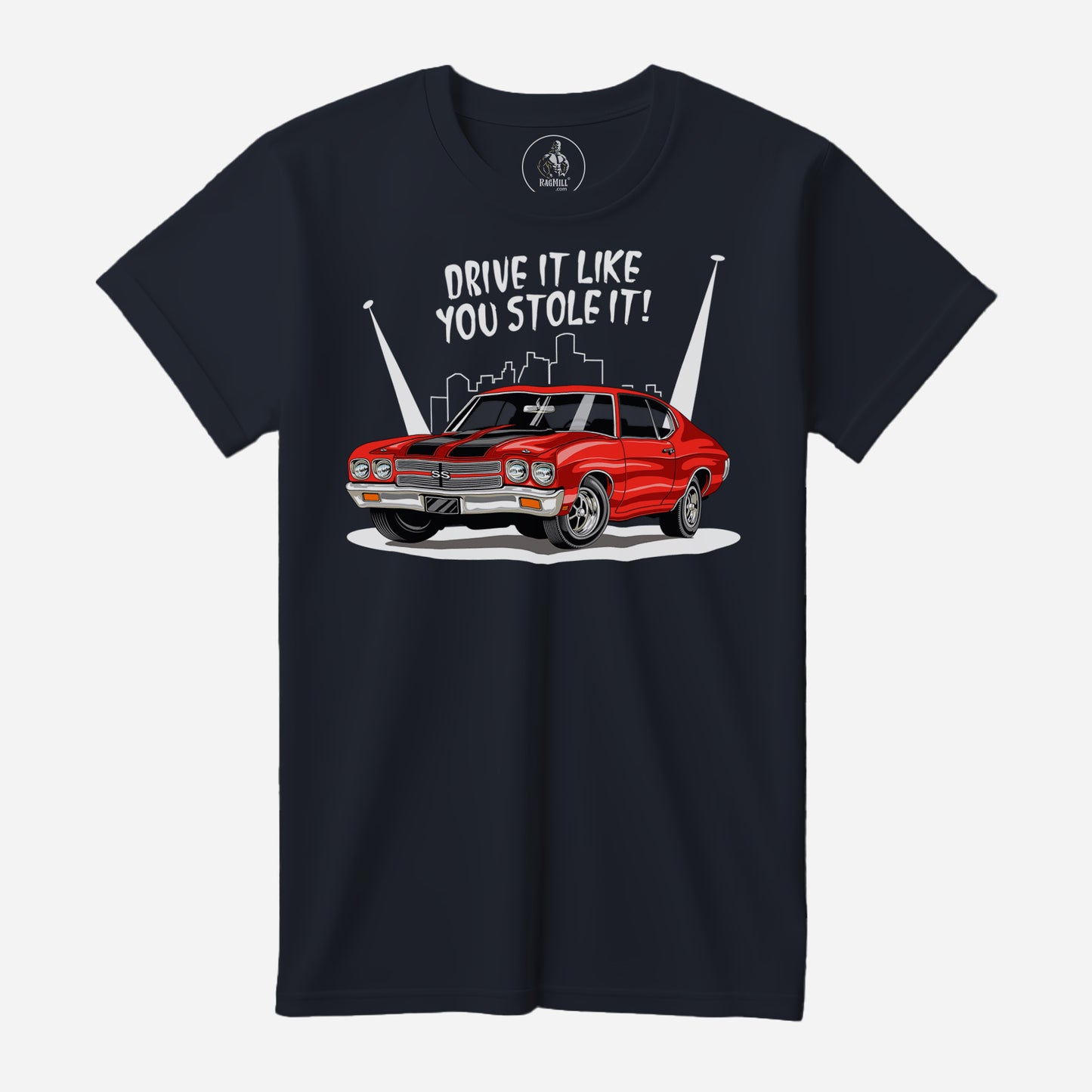 Stolen 70 Chevy Chevelle SS Navy Bella+Canvas T-Shirt