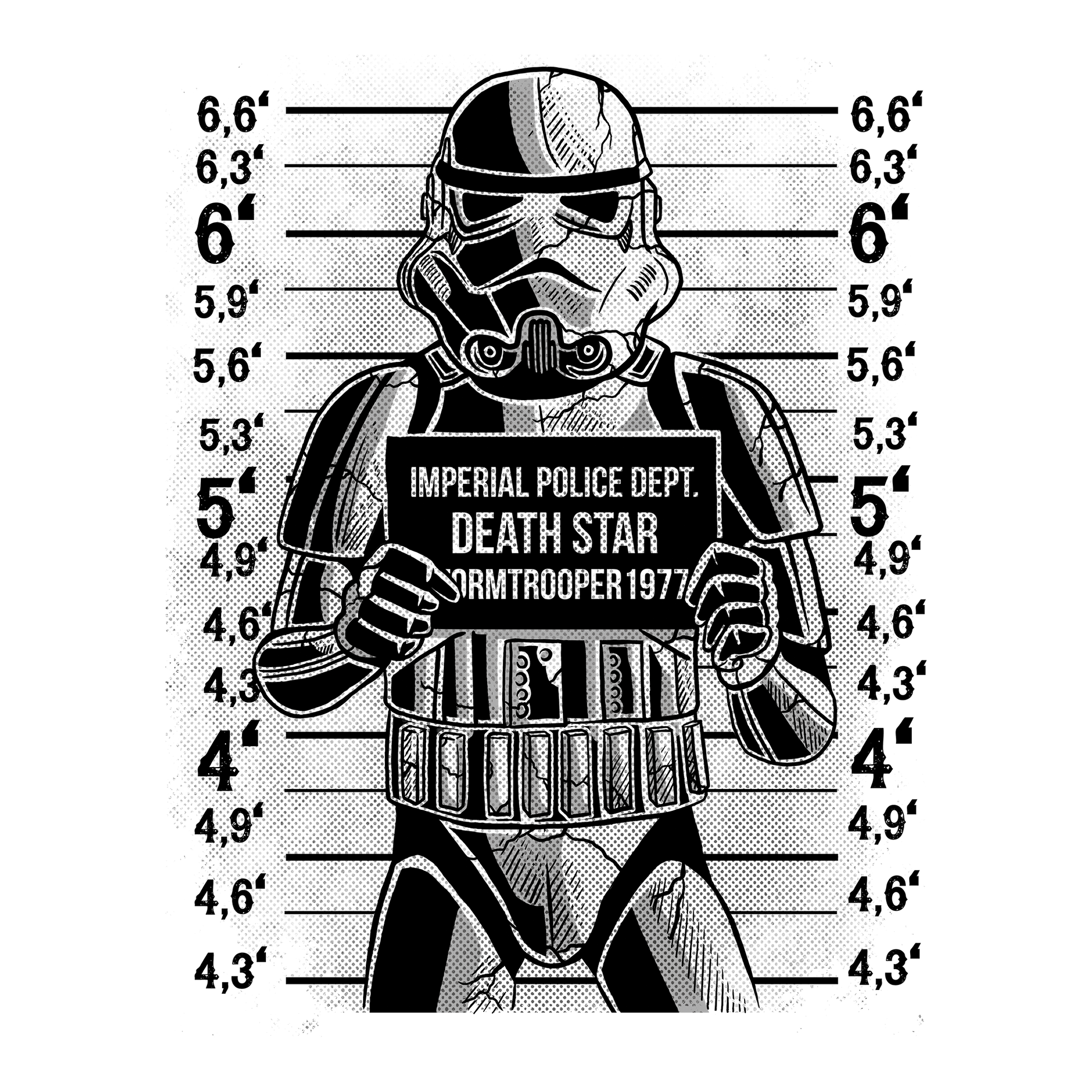 Stormtrooper Mugshot DTF Design