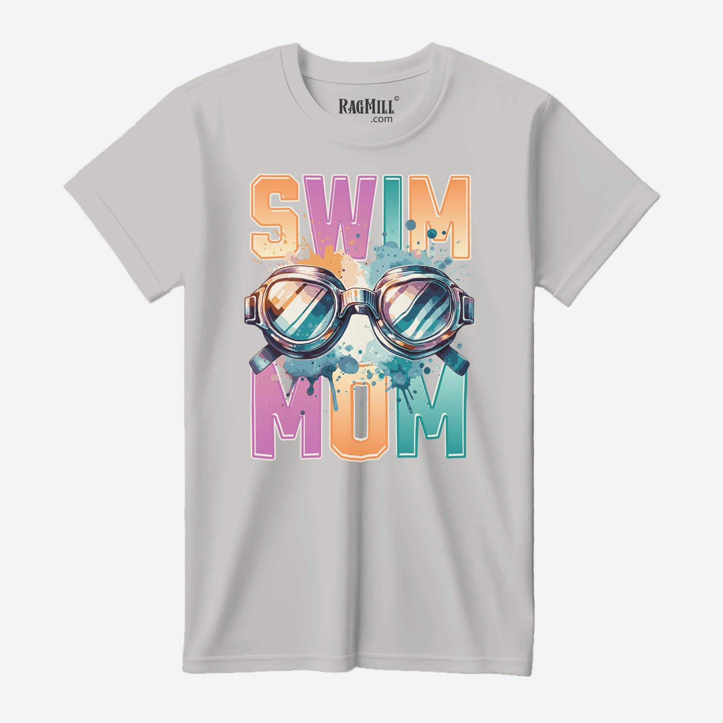 Swim Mom Athletic Grey Bella+Canvas T-Shirt