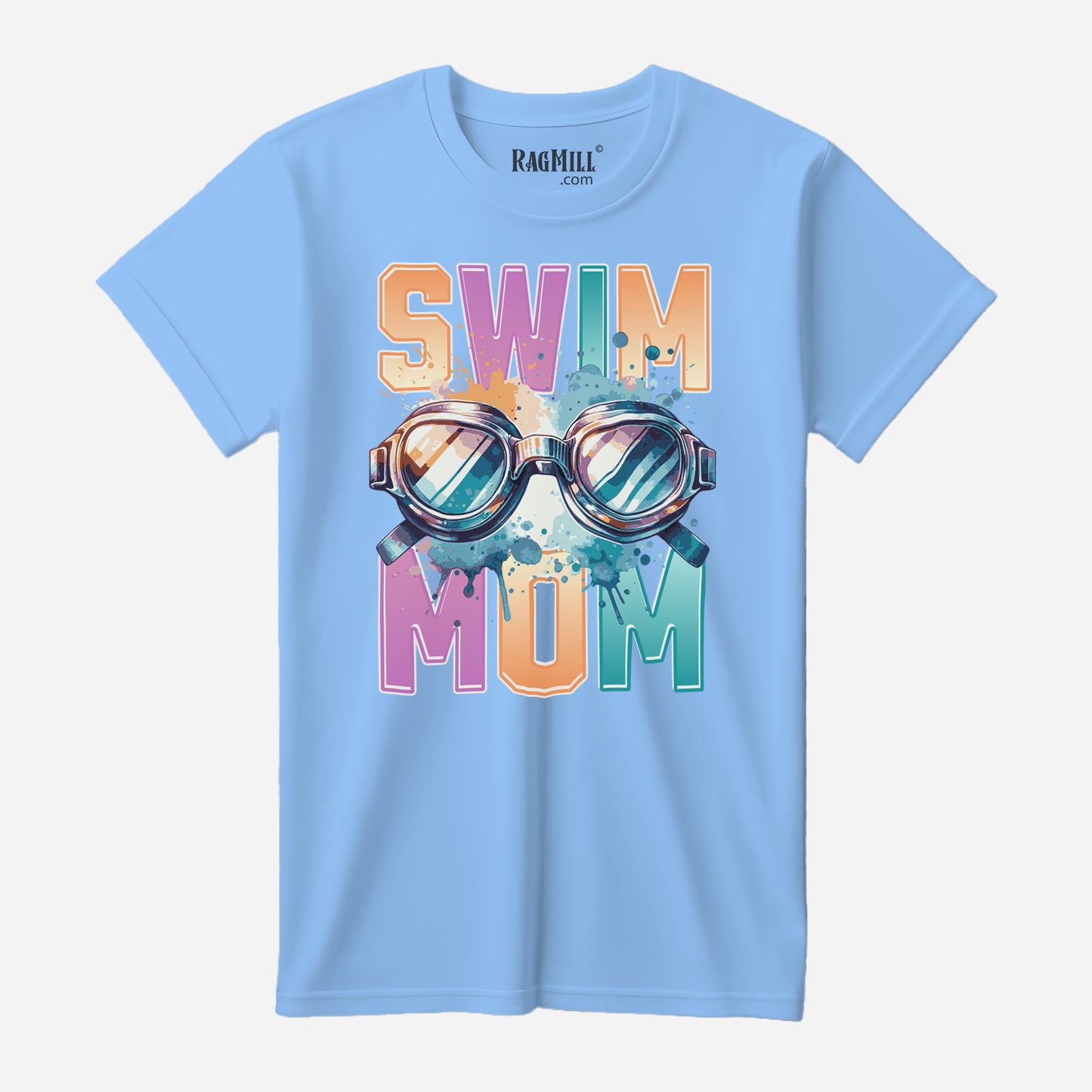 Swim Mom Carolina Blue Bella+Canvas T-Shirt