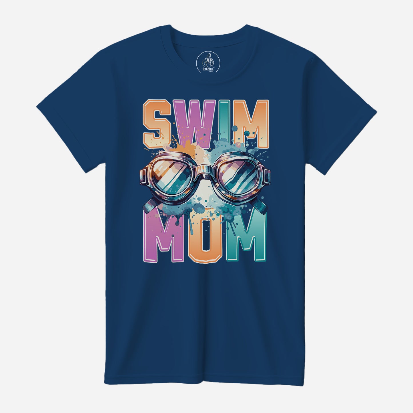 Swim Mom Cool Blue Bella+Canvas T-Shirt