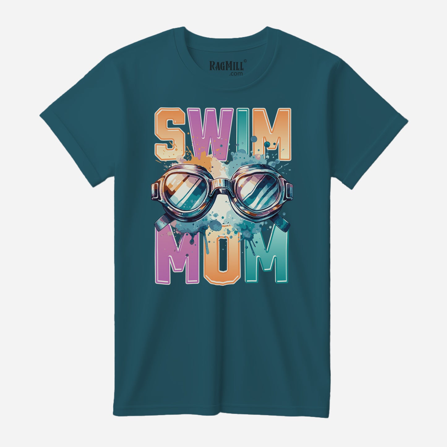 Swim Mom Deep Teal Bella+Canvas T-Shirt