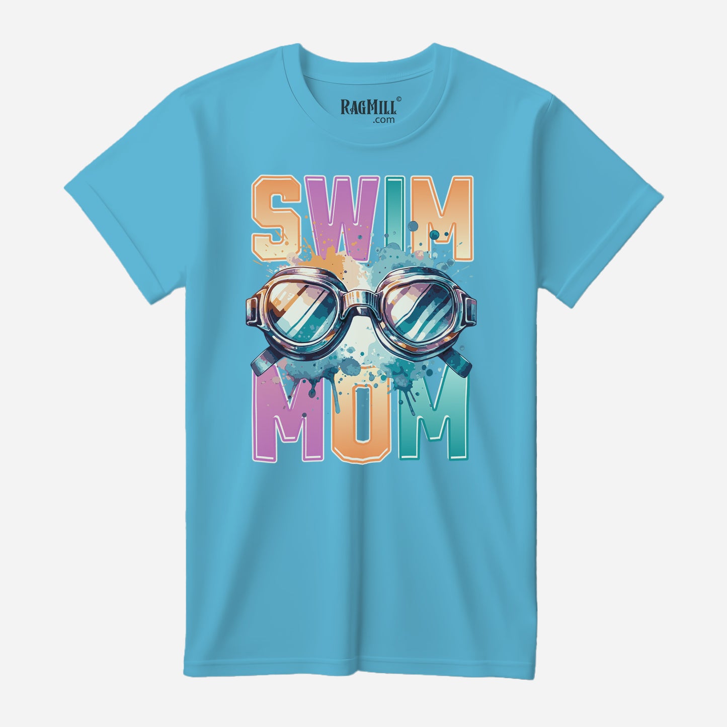 Swim Mom Ocean Blue Bella+Canvas T-Shirt