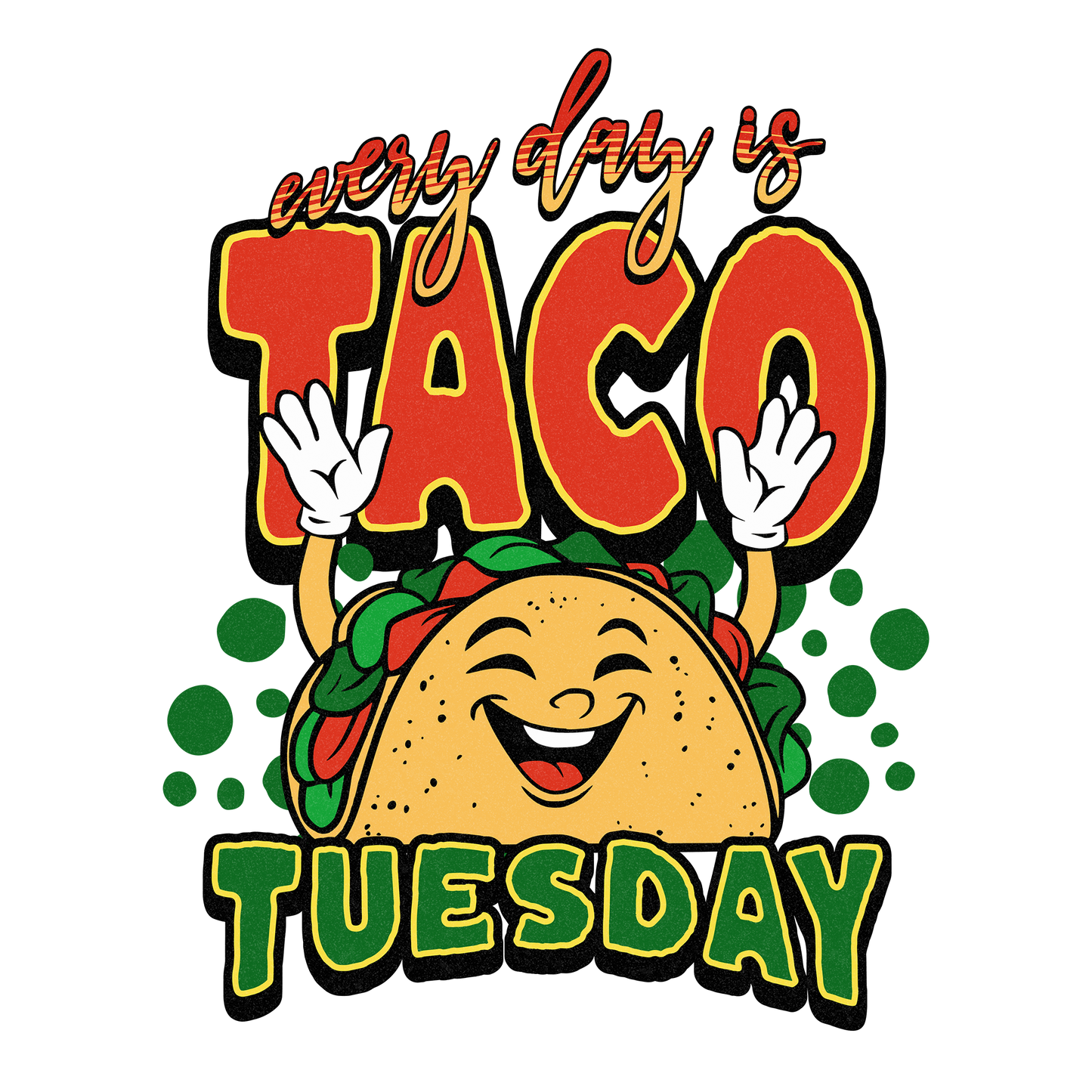 Taco Tuesday DTF Design