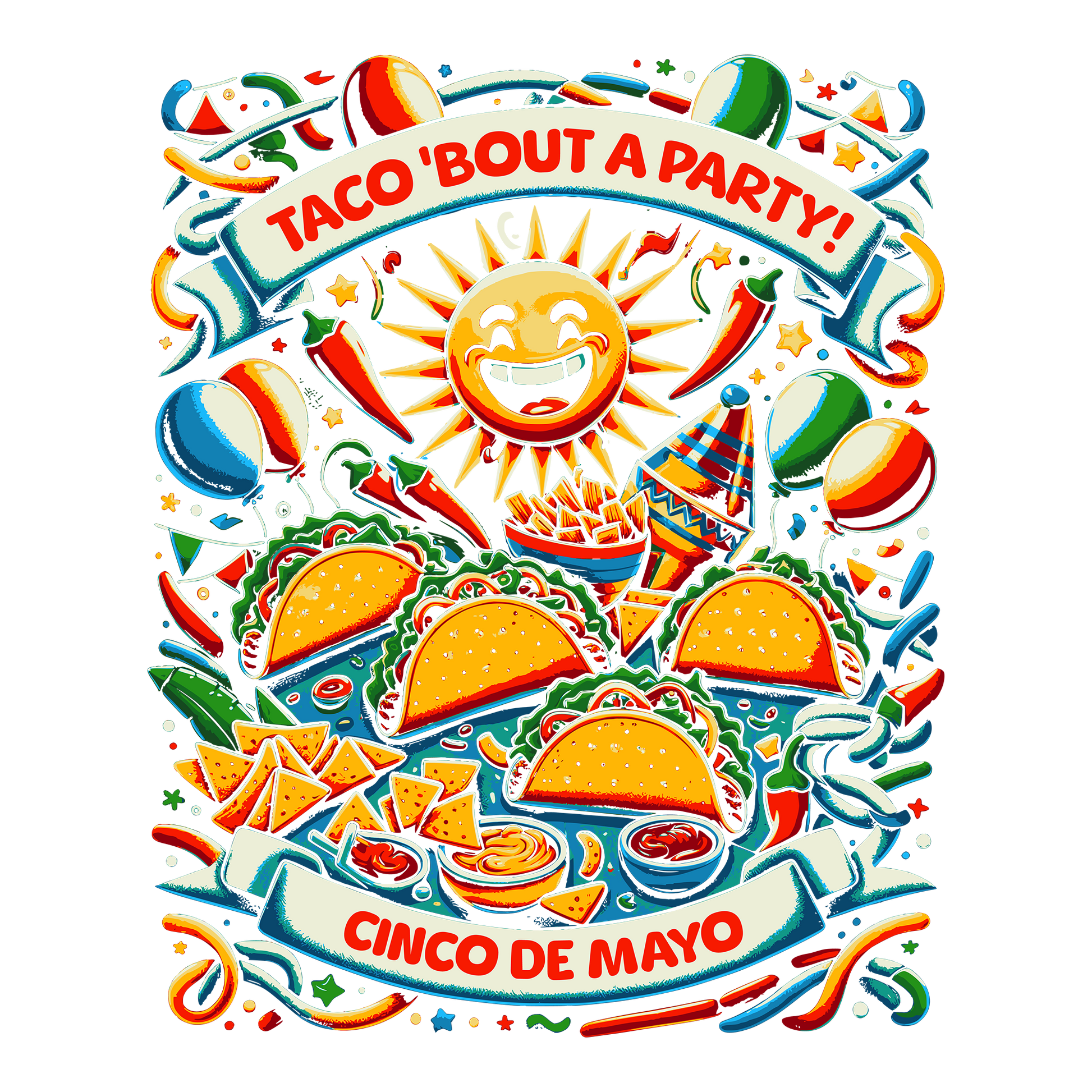 Taco 'Bout a Party DTF Design