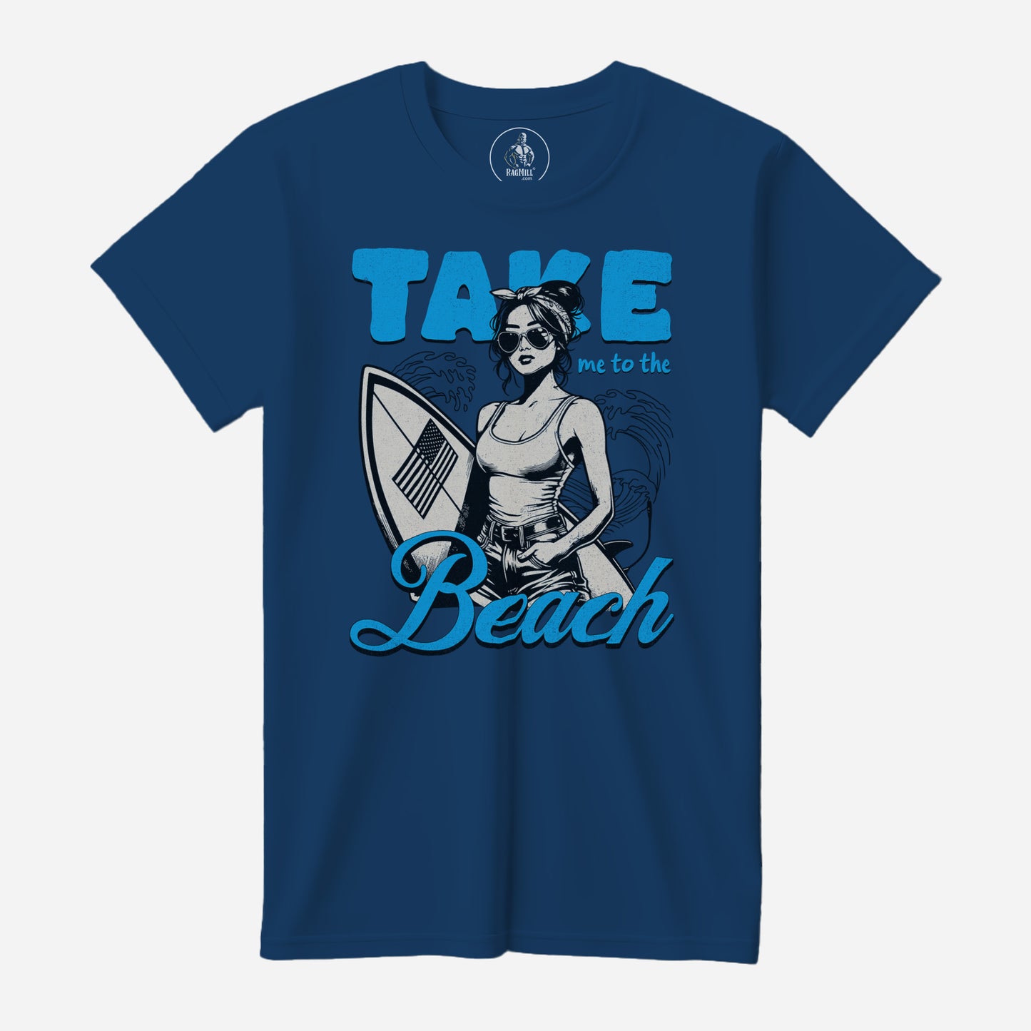 Take Me to the Beach Cool Blue Bella+Canvas T-Shirt