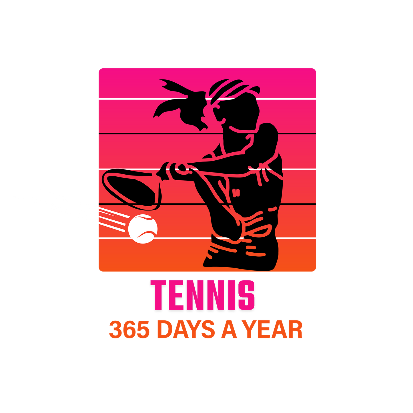 Tennis 365 DTF Design