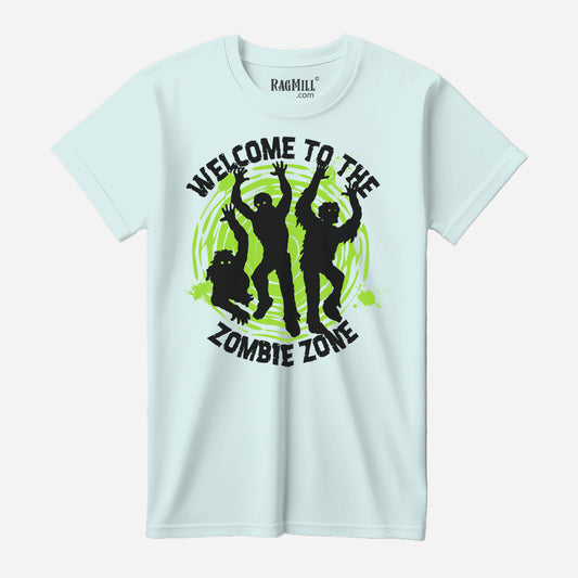 The Zombie Zone Ice Blue Next Level T-Shirt