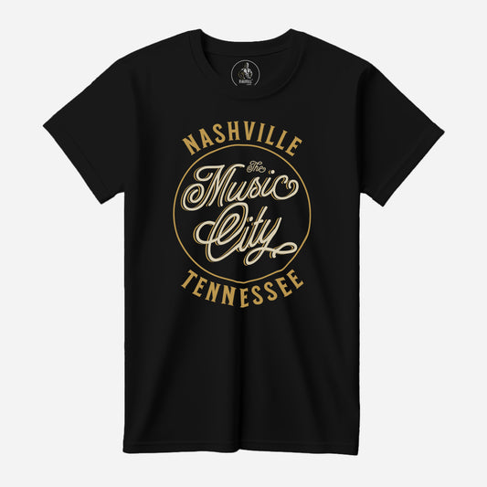 The Music City Dark Green Port & Company T-Shirt