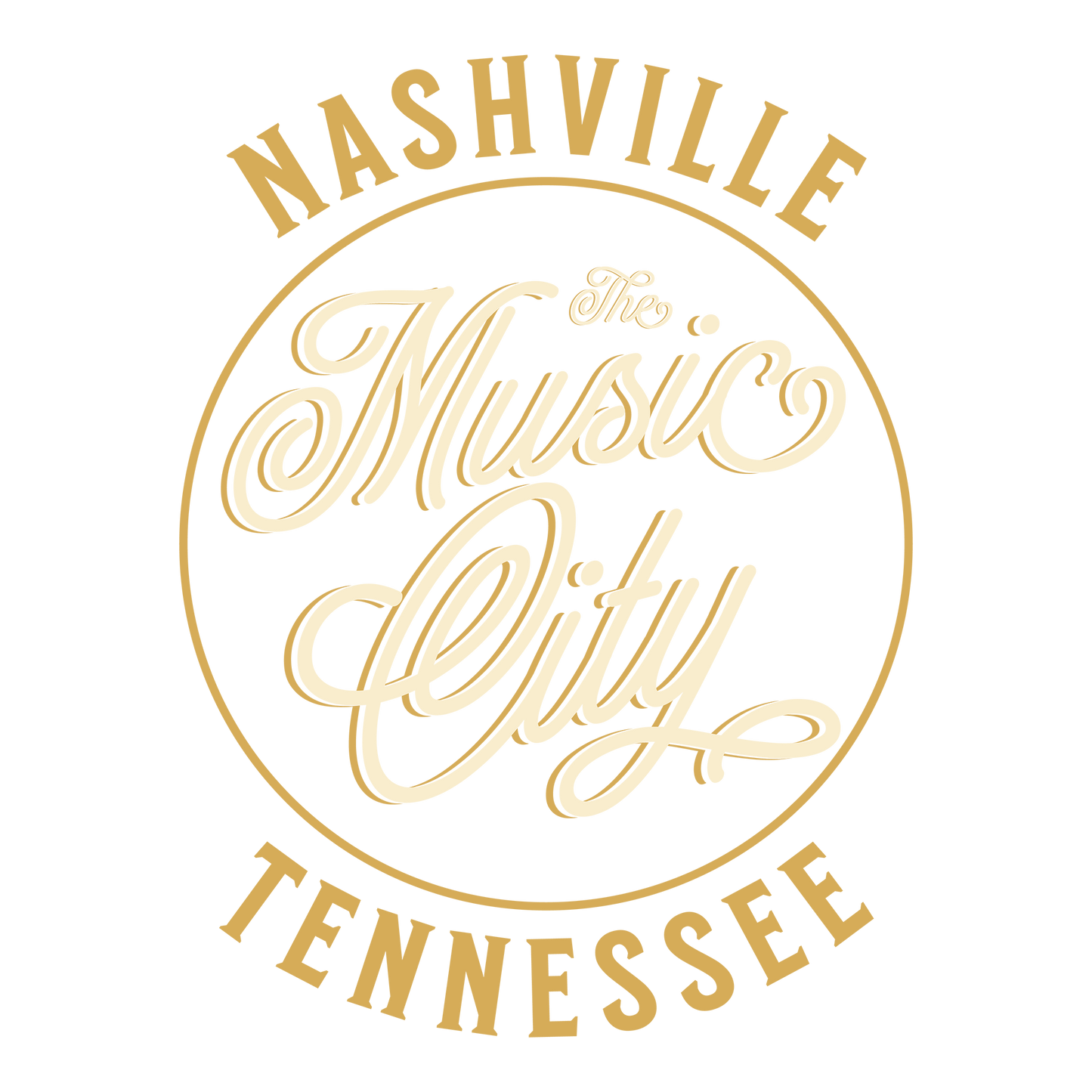 The Music City DTF Design