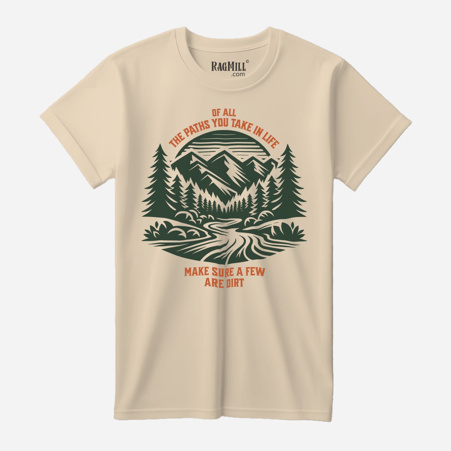 The Paths in Life Creme Port & Company T-Shirt