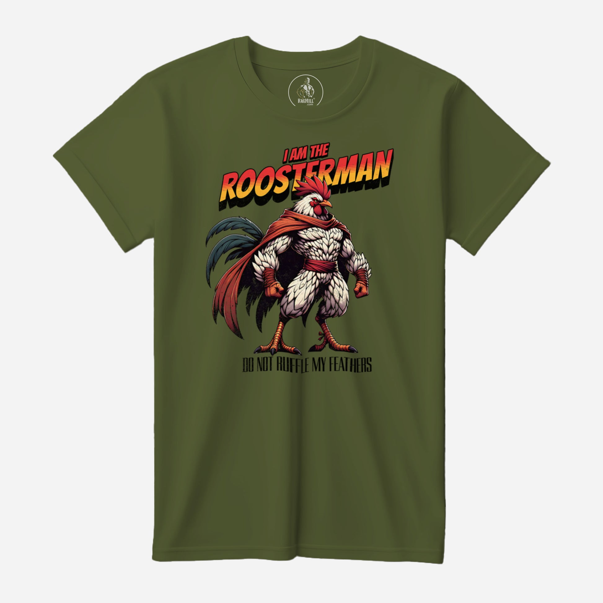 The Roosterman Olive Bella+Canvas T-Shirt