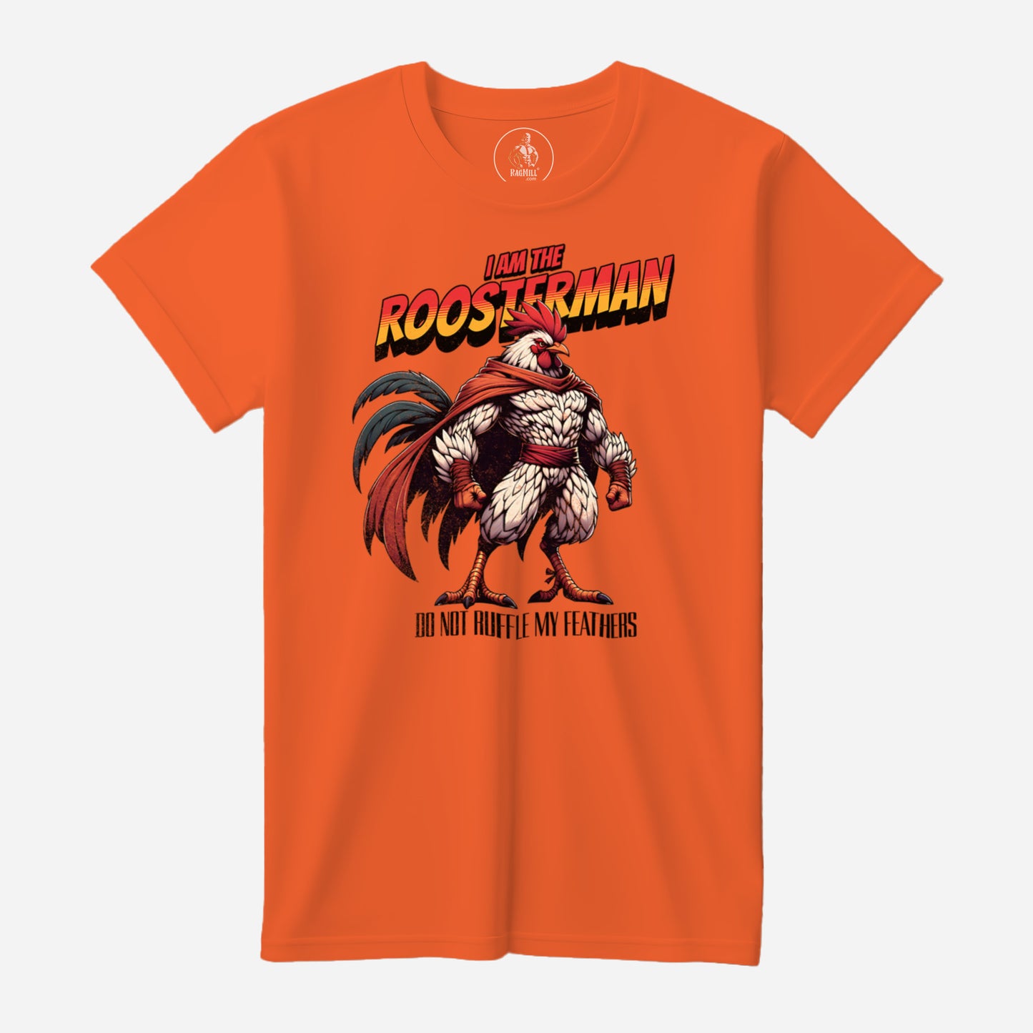 The Roosterman Orange Bella+Canvas T-Shirt