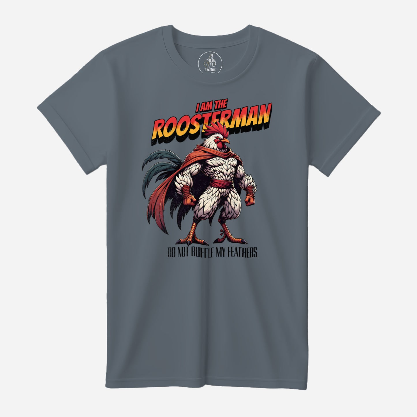 The Roosterman Steel Blue Bella+Canvas T-Shirt