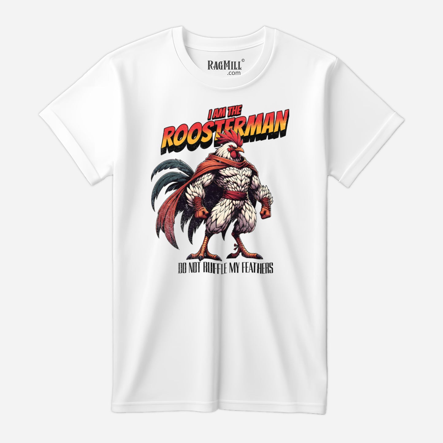 The Roosterman White Bella+Canvas T-Shirt