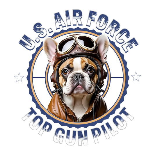 Top Gun Dog DTF Design