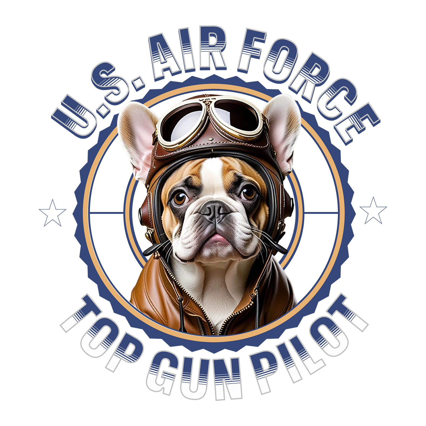 Top Gun Dog DTF Design