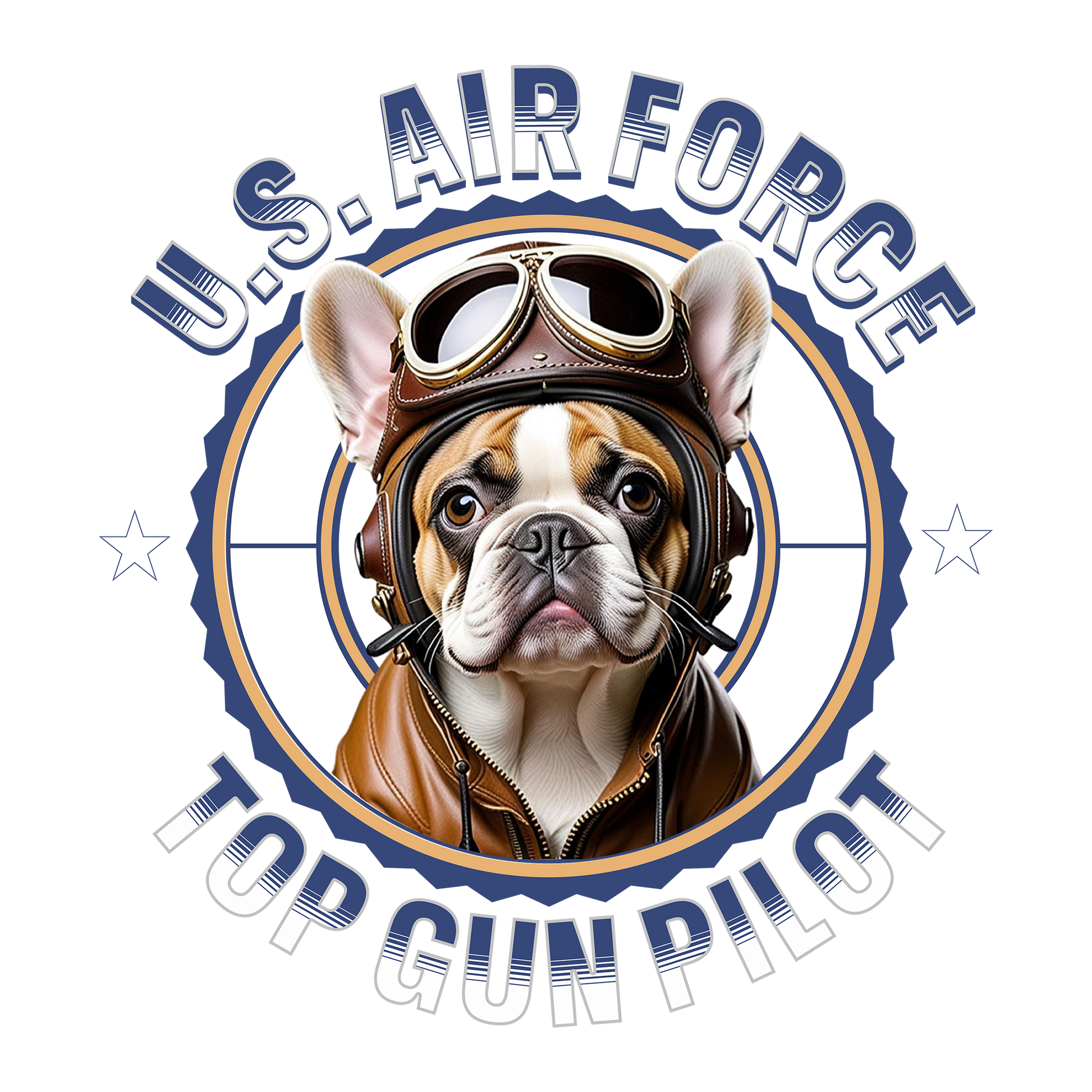 Top Gun Dog DTF Design