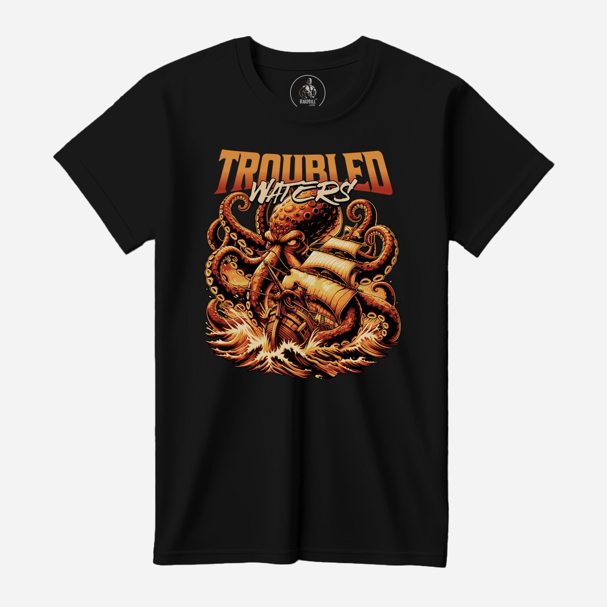 Troubled Waters Black Bella Canvas T-Shirt