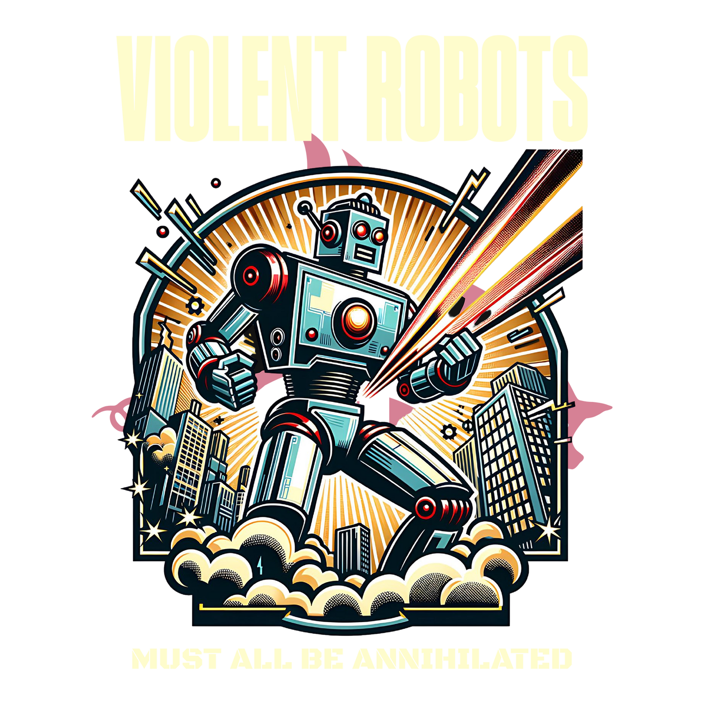 Violent Robots DTF Design