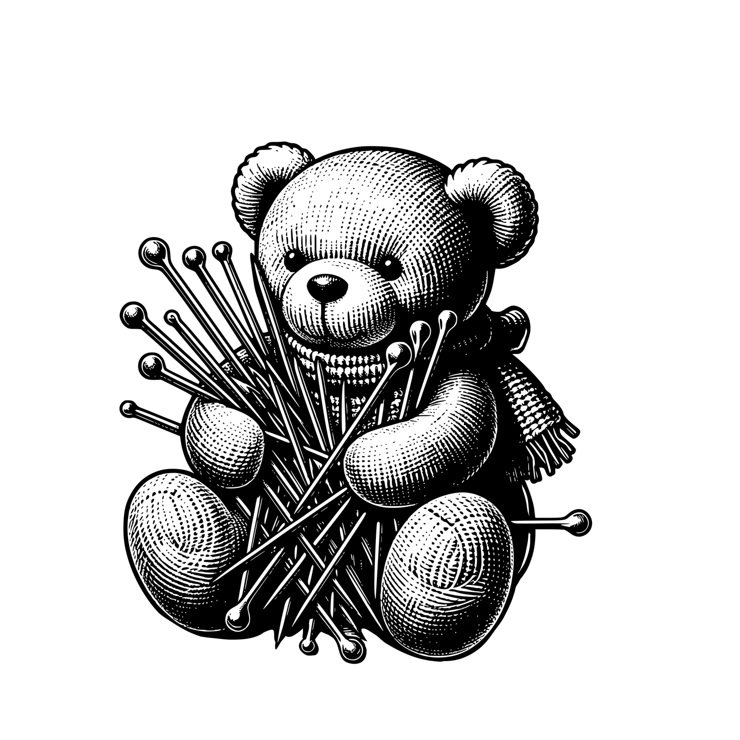 Voodoo Teddy Bear DTF Design