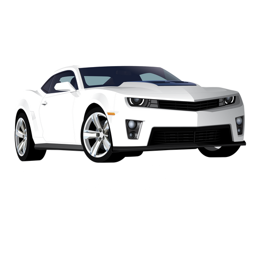 21 White Chevy Rally Camaro DTF Transfer