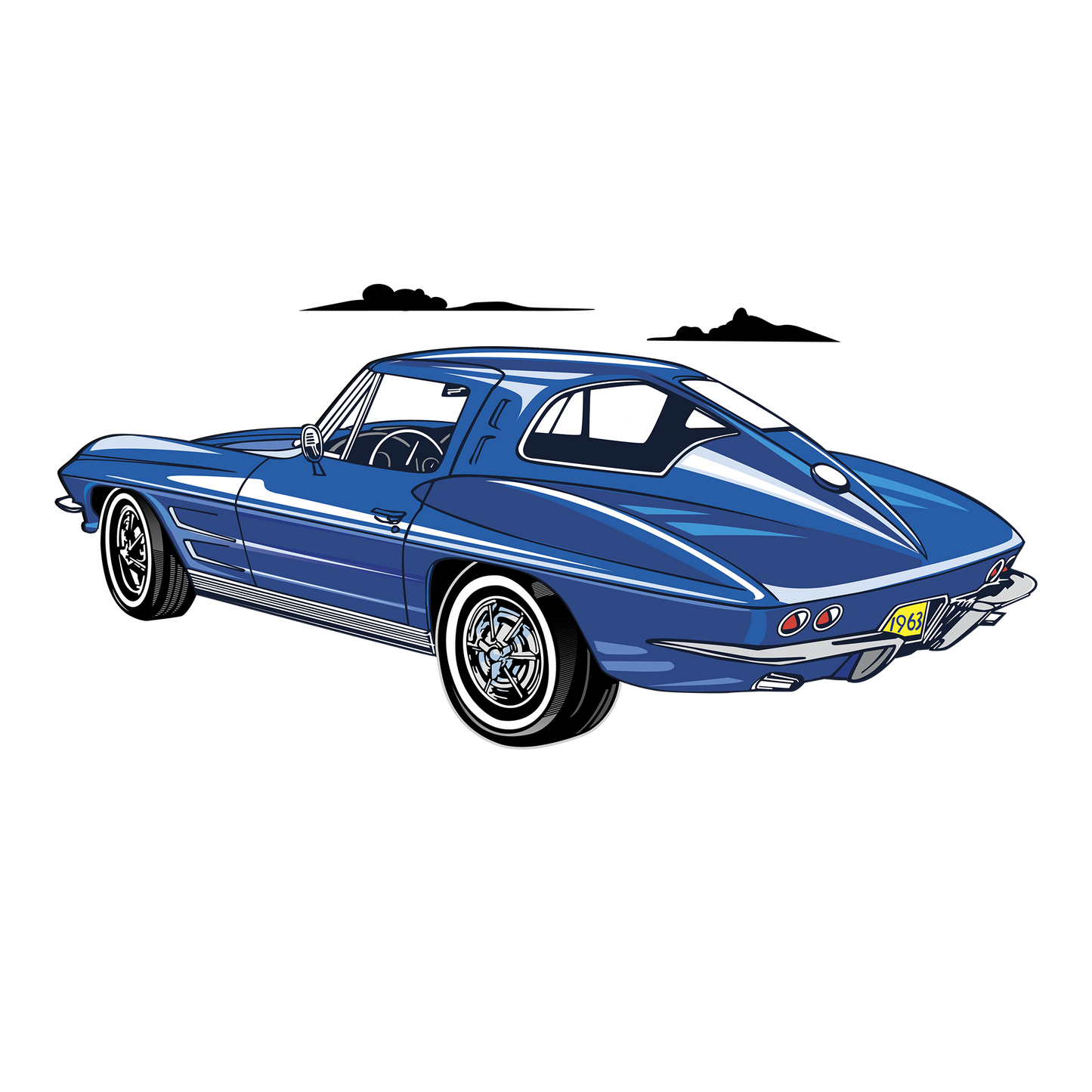 63 Blue Chevy Corvette DTF Tee