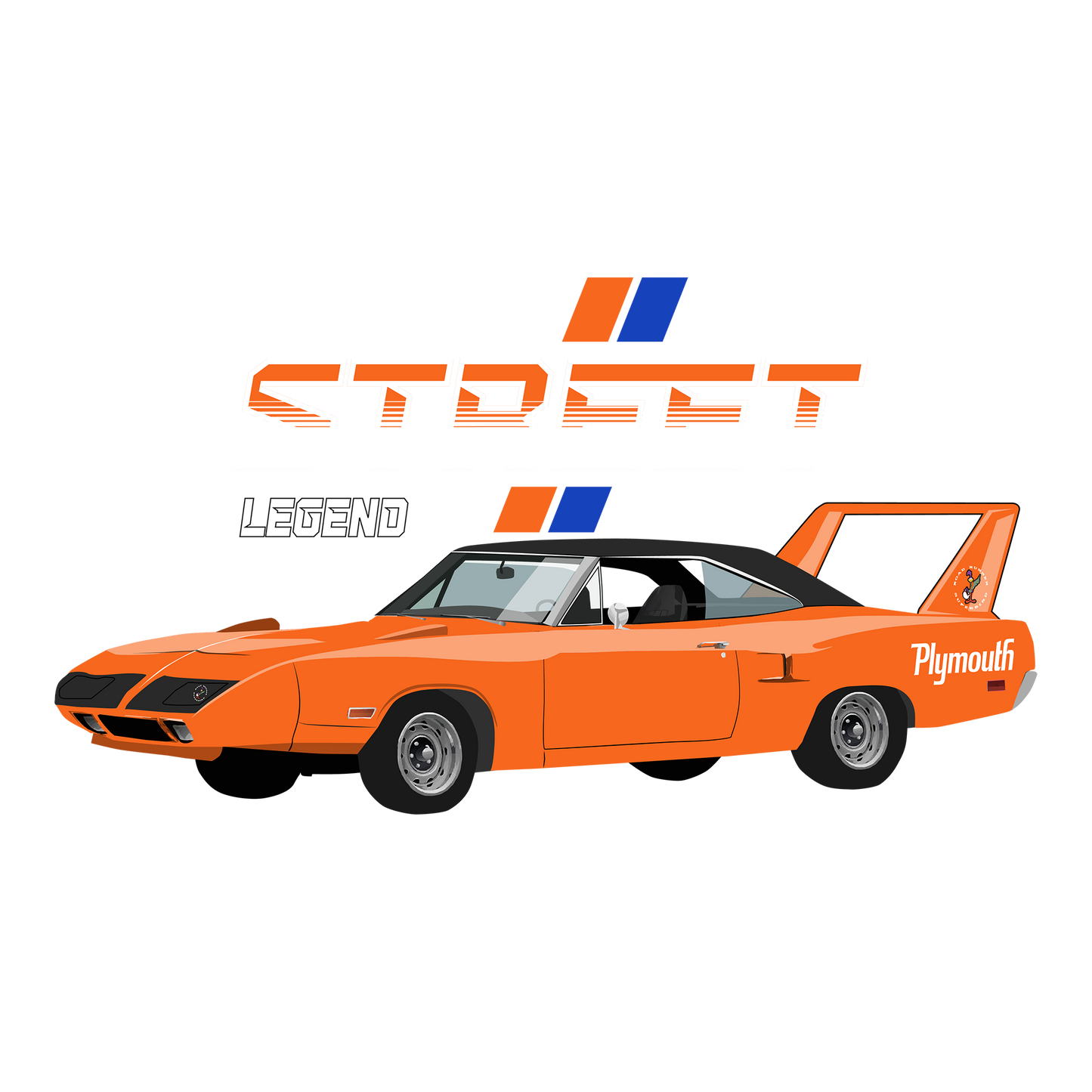 70 Orange Plymouth Superbird DTF Design