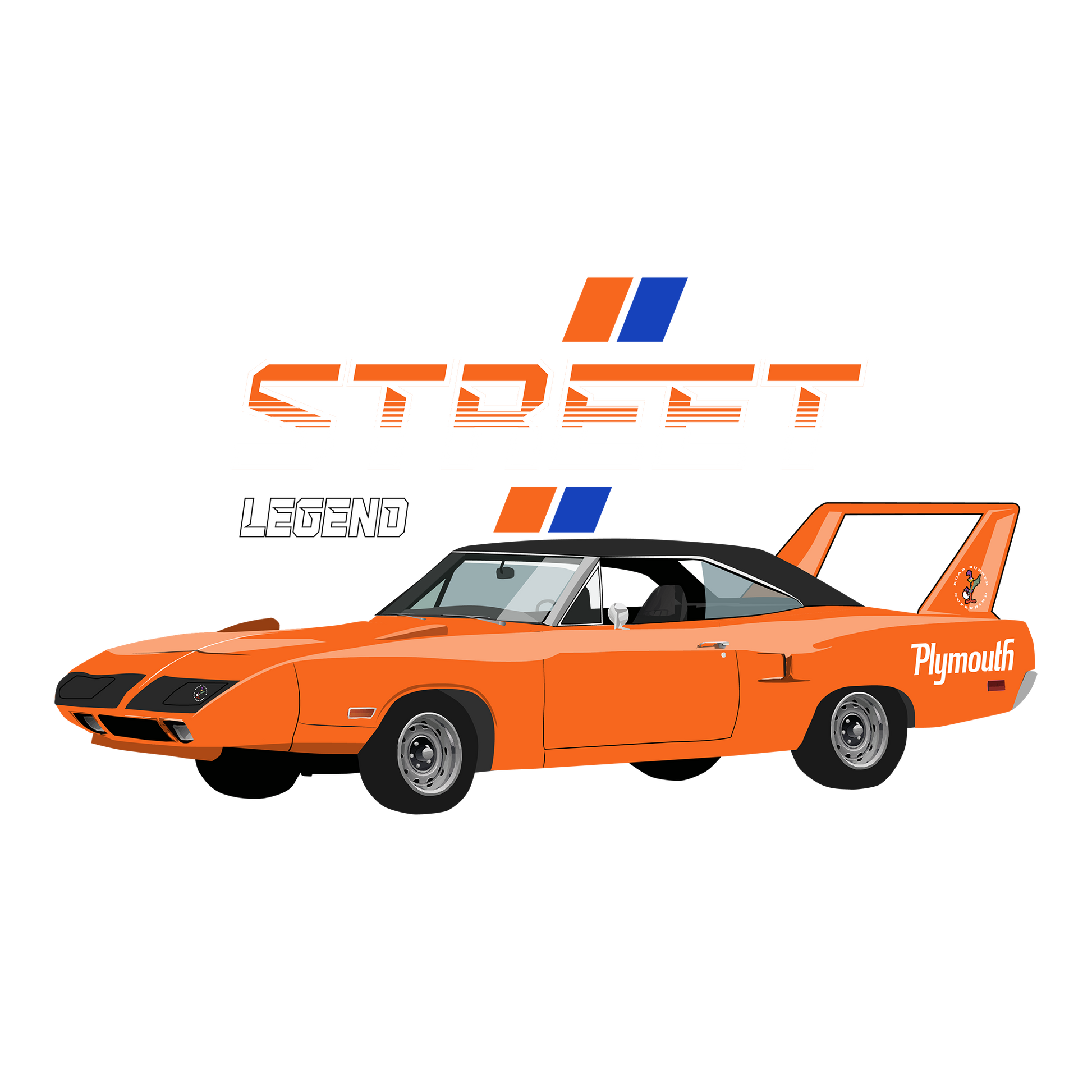 70 Orange Plymouth Superbird DTF Design