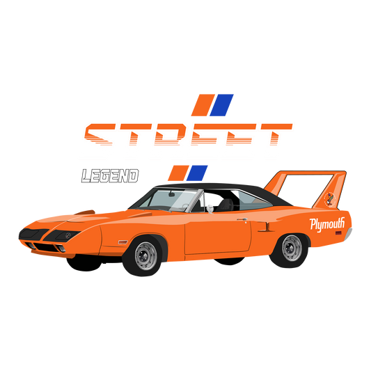 70 Orange Plymouth Superbird DTF Design