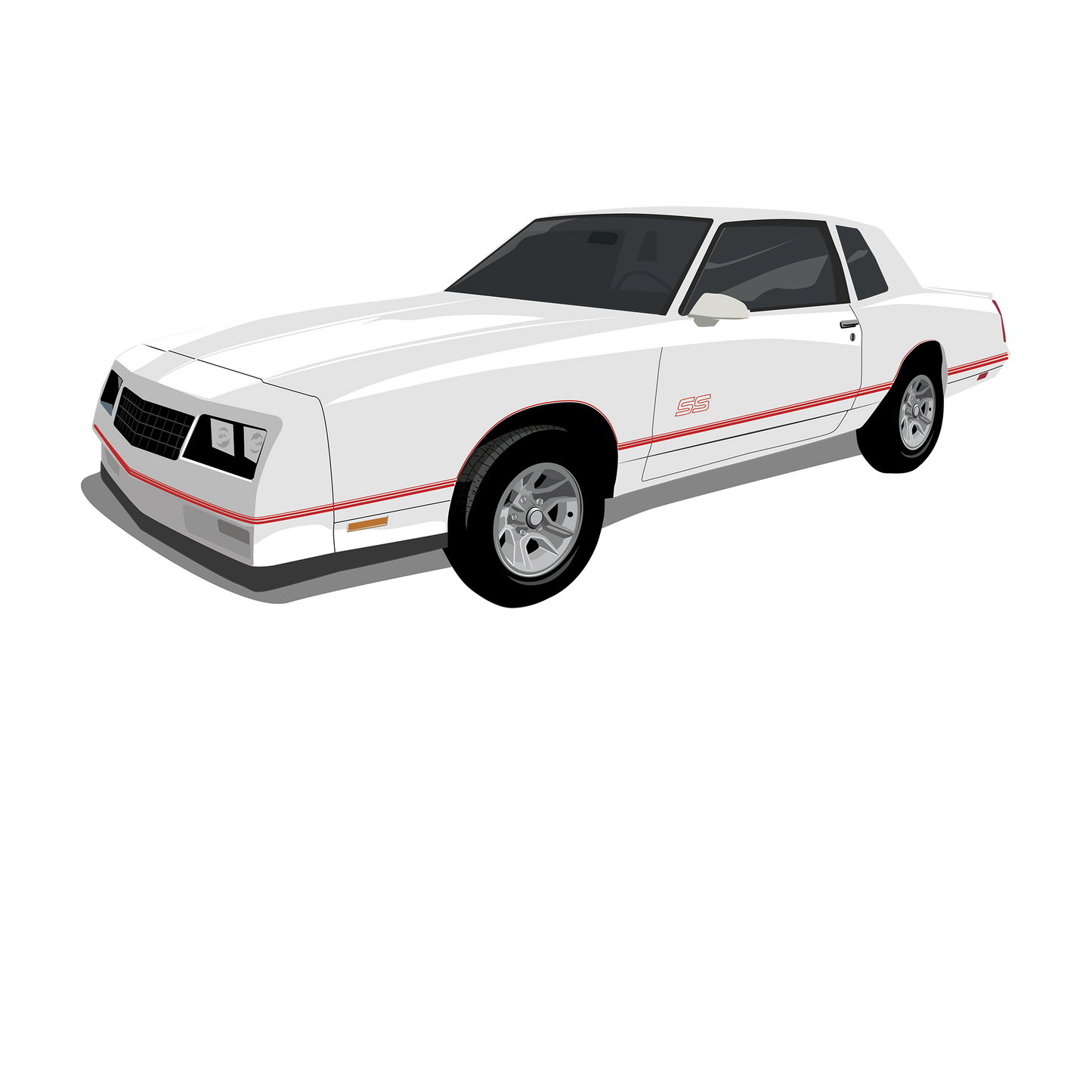 87 White Chevy Monte Carlo SS DTF Tee