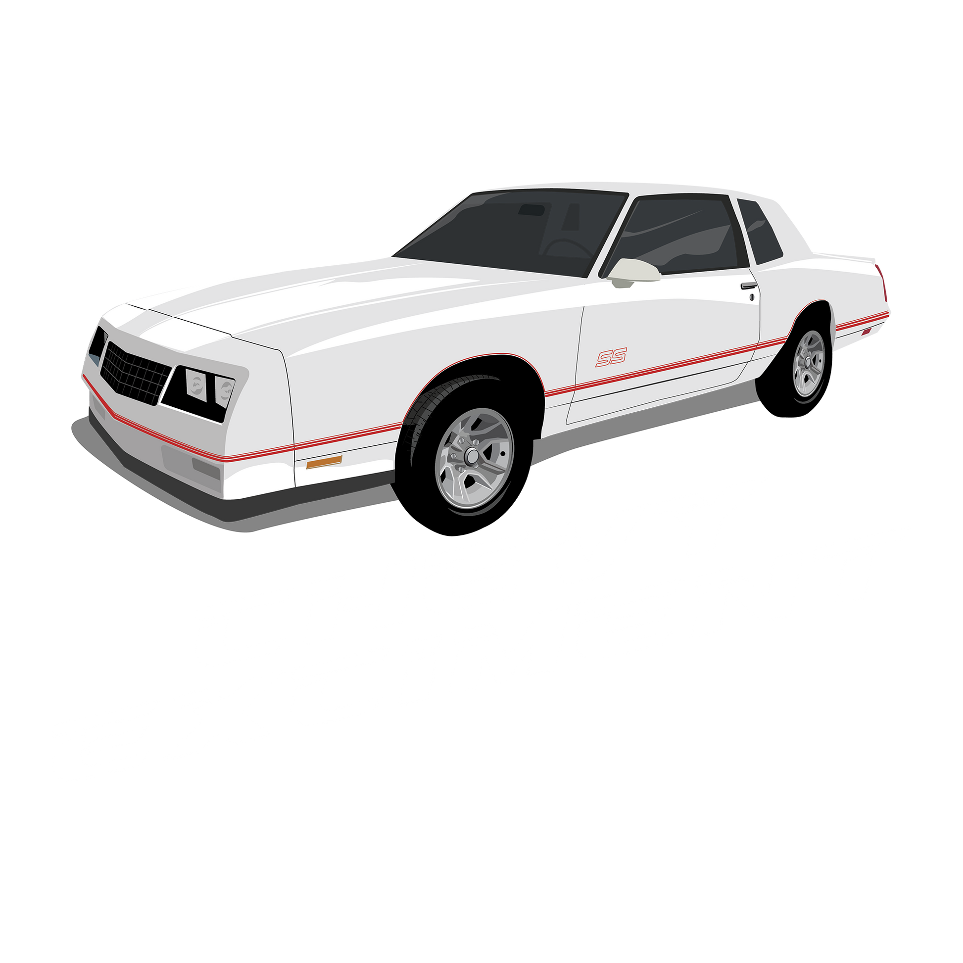 87 White Chevy Monte Carlo SS DTF Tee