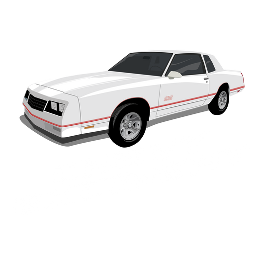 87 White Chevy Monte Carlo SS DTF Tee