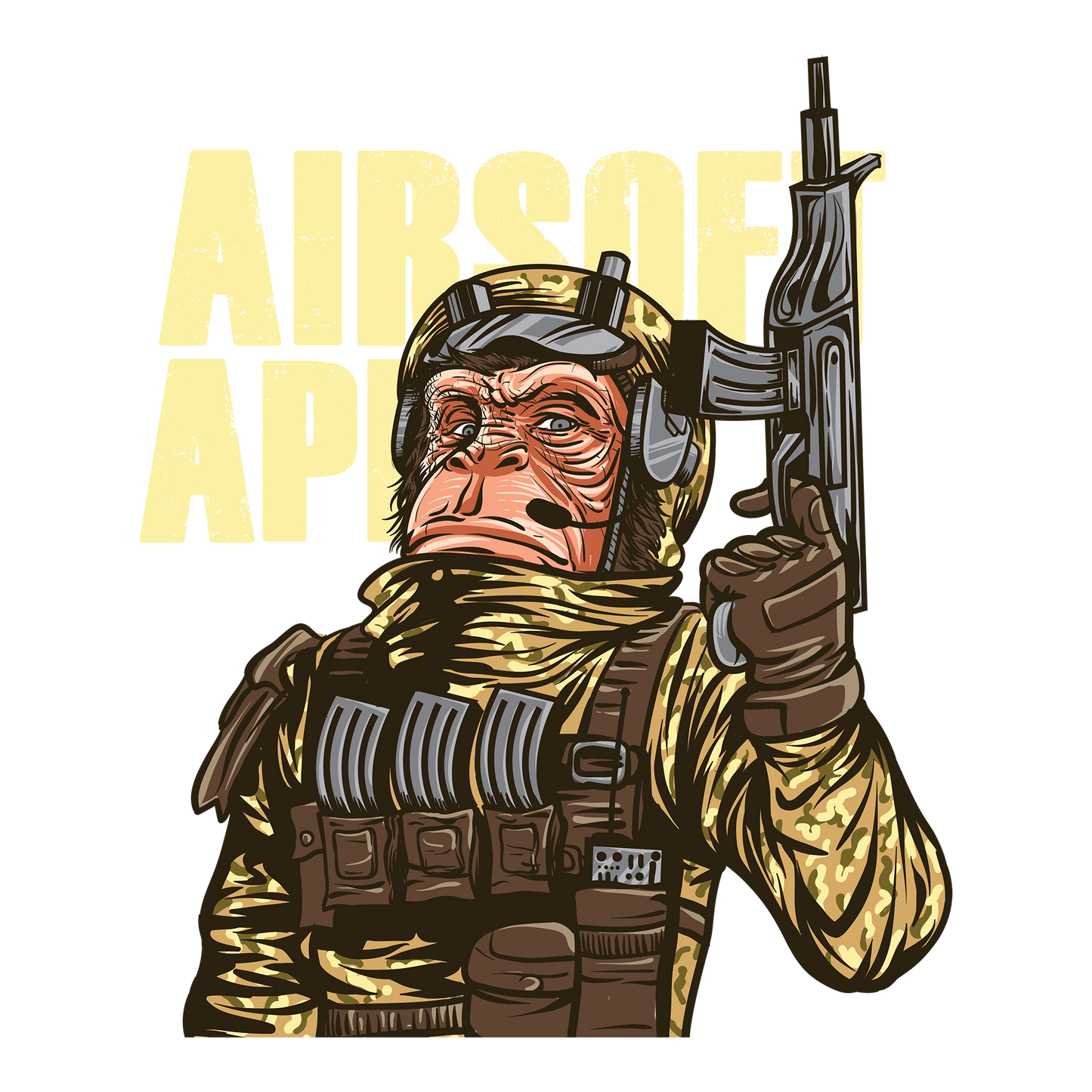 Airsoft Ape DTF Design