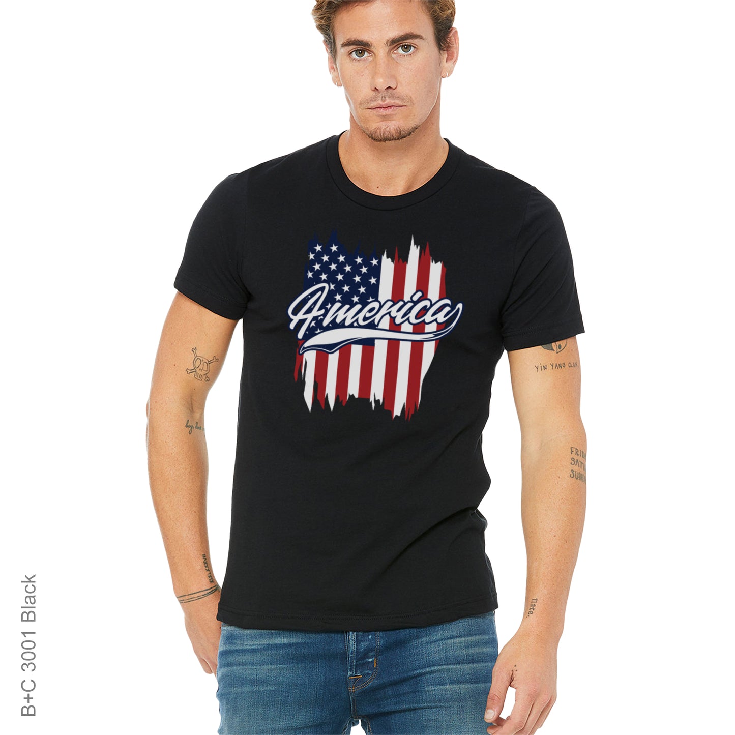 America DTF Transfer Pressed Shirt