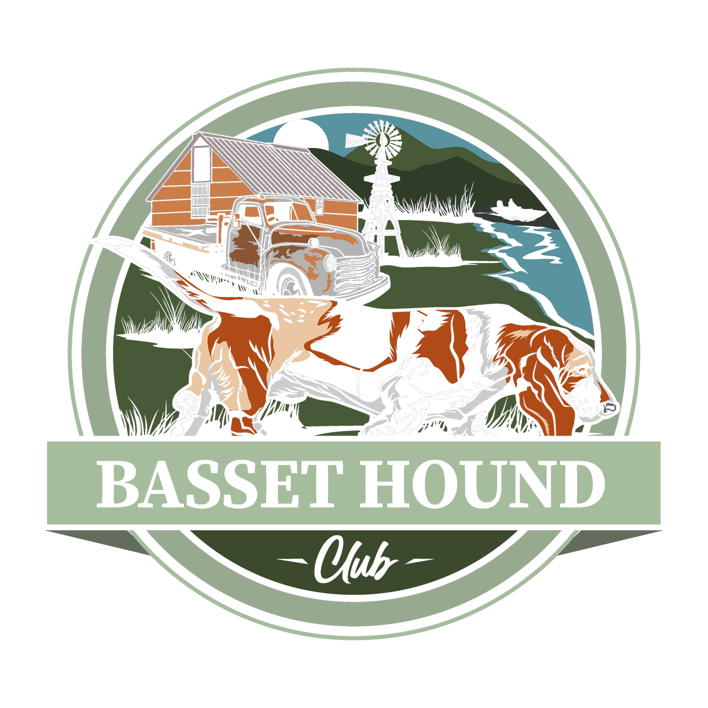 Basset Houn Dog DTF Transfer