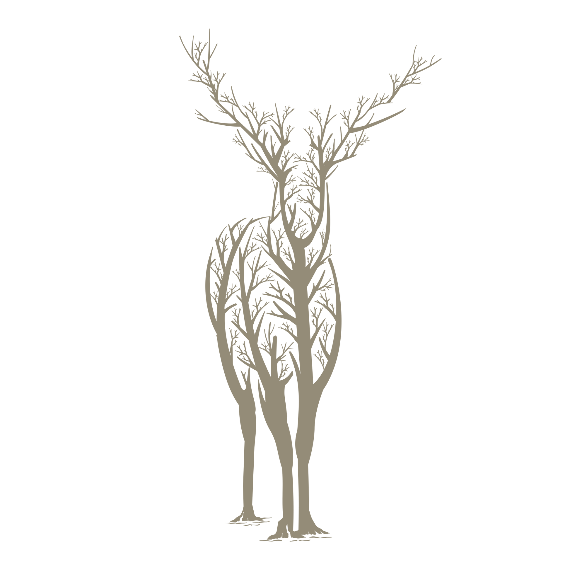 Deer Tree DTF Design