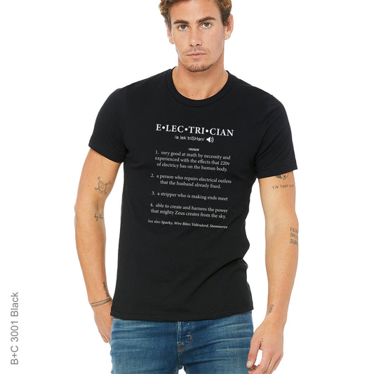 Black Electrician Graphic Tee