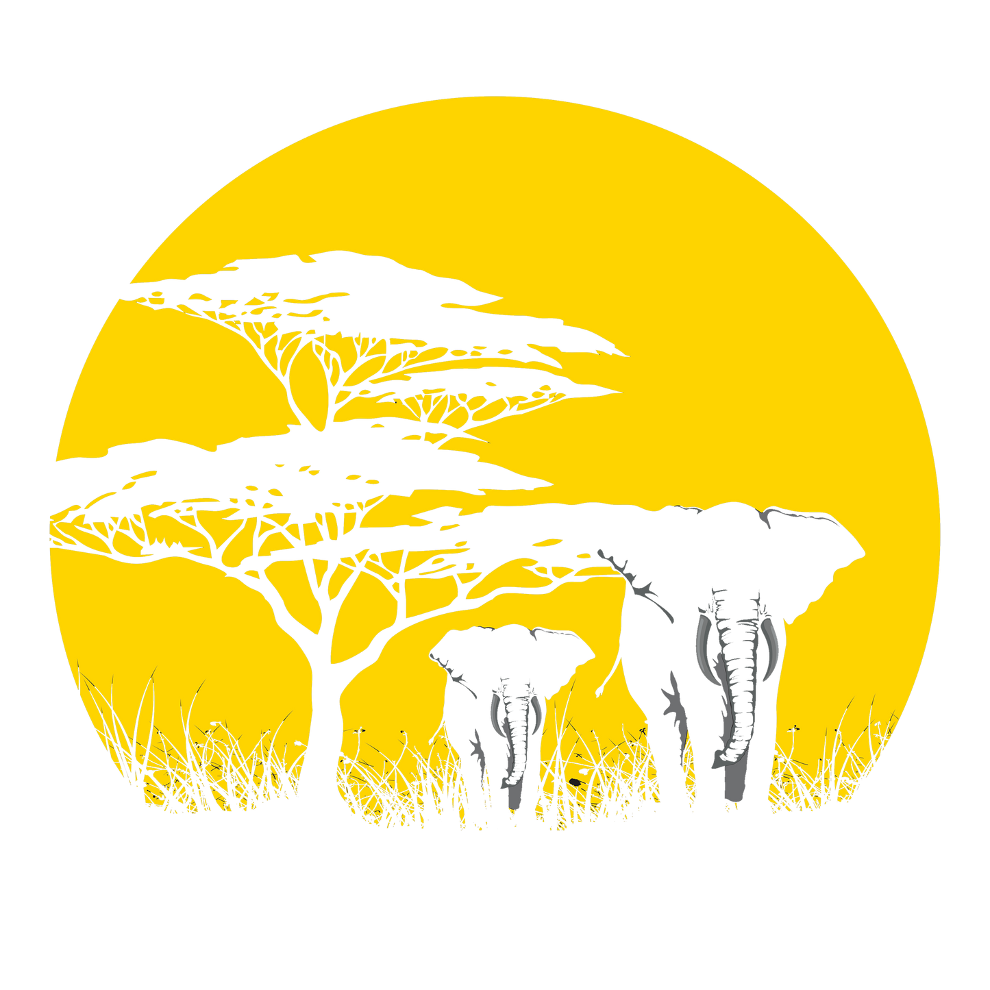 Elephant Sunset DTF Transfer