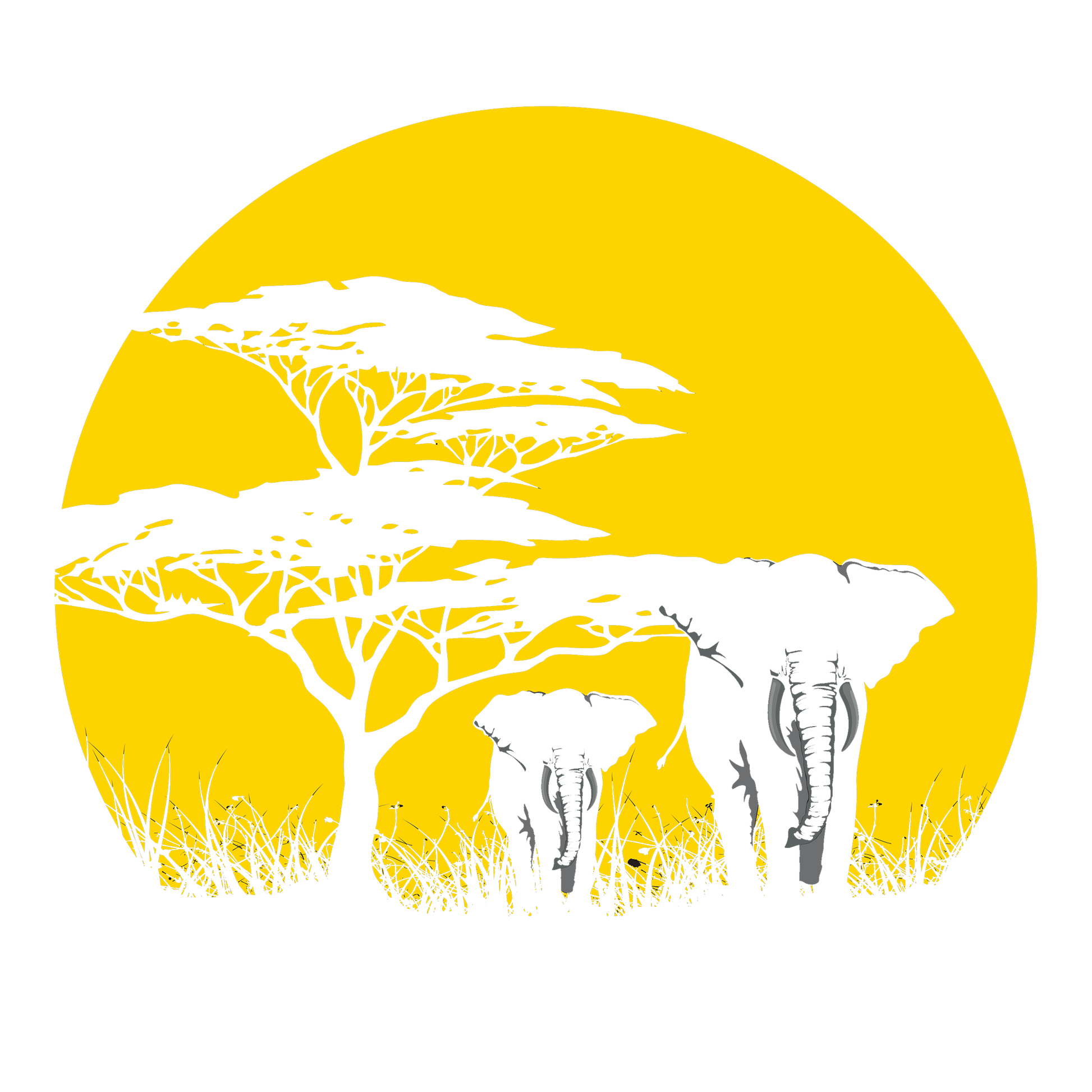 Elephant Sunset DTF Transfer