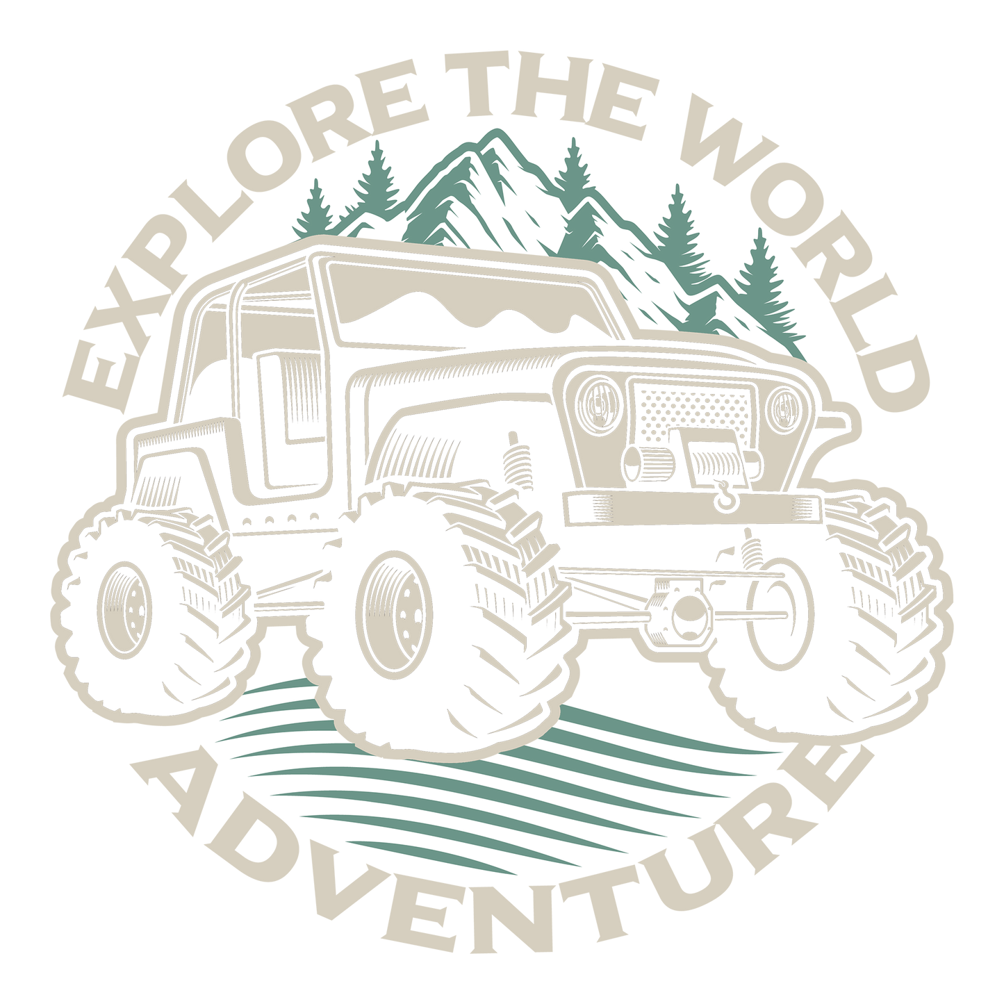 Explore the World DTF Design