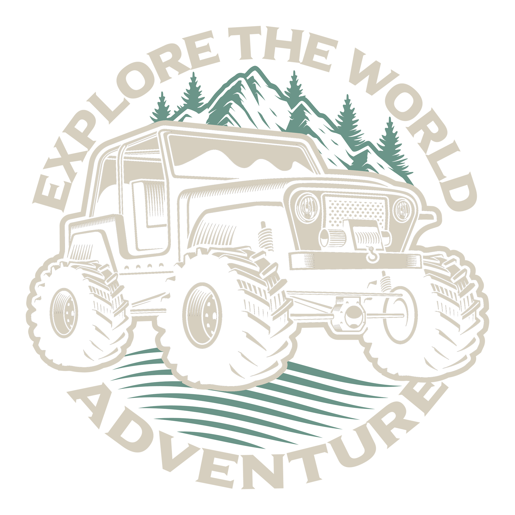 Explore the World DTF Design